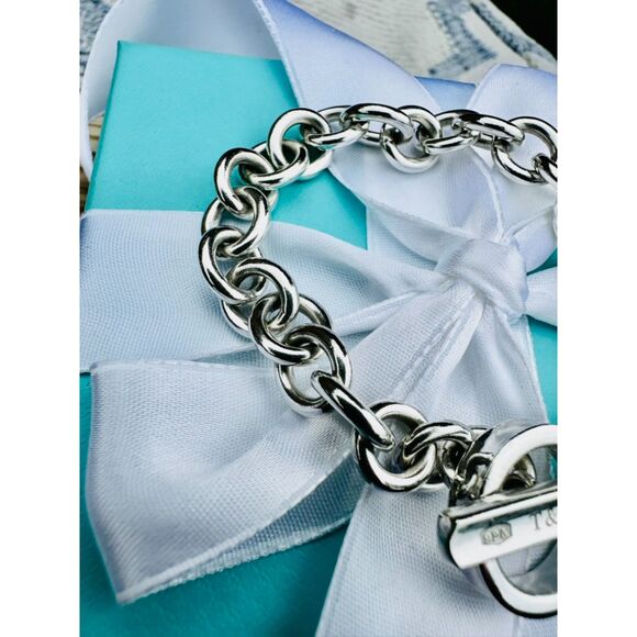 7.5" Rare and Retired Tiffany & Co 1837 Toggle Bracelet Silver - Picture 4 of 6